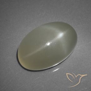 11.25 ct White Star Moonstone Stone, Natural Star Moonstone in Oval Cabochon Shape for Sale