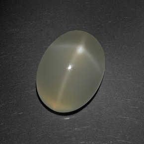 Light Yellow Star Moonstone Gem - 6ct Oval Cabochon (ID: 414001)