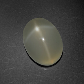 5.96 ct Yellow Star Moonstone Stone, Natural Star Moonstone in Oval Cabochon Shape for Sale