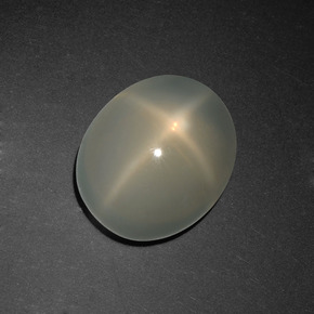 5.74 ct Cream Star Moonstone Gemstone, Star Moonstone Gem in Oval Cabochon Shape for Sale.