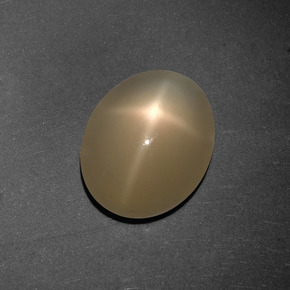 4.90 ct Orange Star Moonstone Stone, Natural Star Moonstone in Oval Cabochon Shape for Sale