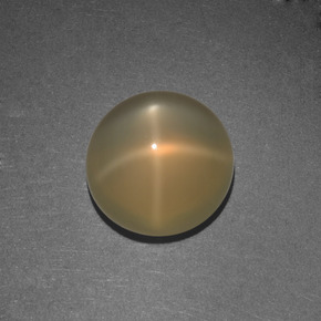 4.42 ct Orange Star Moonstone Gemstone, Star Moonstone Gem in Round Cabochon Shape for Sale.