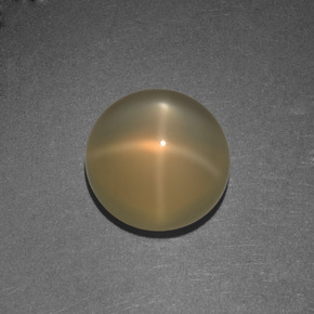 4.42 ct Orange Star Moonstone Stone, Natural Star Moonstone in Round Cabochon Shape for Sale