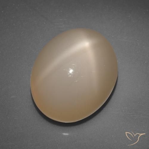 حجر القمر نجم بيضاوي 6.89 قيراطًا ، <cite dir="ltr" lang="en">12.3 x 10.1</cite> مم من الهند, Photo A