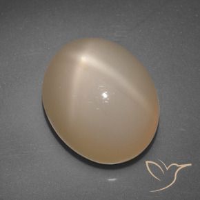 6.89 ct Orange Star Moonstone Stone, Natural Star Moonstone in Oval Cabochon Shape for Sale