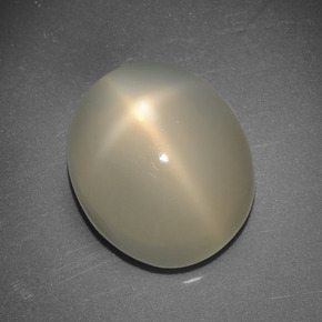 5.90 ct Cream Star Moonstone Stone, Natural Star Moonstone in Oval Cabochon Shape for Sale