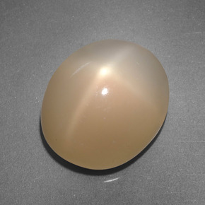 6.87 ct Orange Star Moonstone Stone, Natural Star Moonstone in Oval Cabochon Shape for Sale