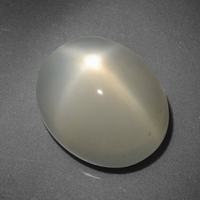 6.58 ct Cream Star Moonstone Stone, Natural Star Moonstone in Oval Cabochon Shape for Sale