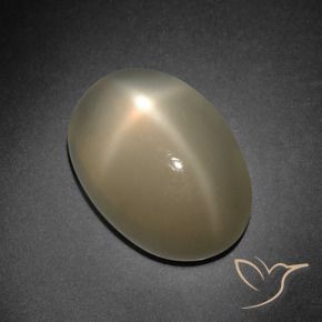 7.41 ct Orange Star Moonstone Stone, Natural Star Moonstone in Oval Cabochon Shape for Sale