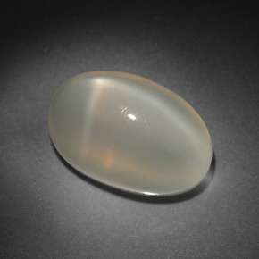 8.64 ct White Star Moonstone Stone, Natural Star Moonstone in Oval Cabochon Shape for Sale