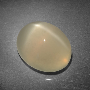 3.90 ct Cream Star Moonstone Stone, Natural Star Moonstone in Oval Cabochon Shape for Sale