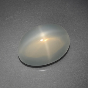 3.50 ct Cream Star Moonstone Stone, Natural Star Moonstone in Oval Cabochon Shape for Sale