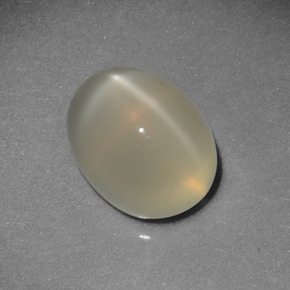 Star Moonstone Gemstone in 9 x 7 mm (calibrated) Size for Sale, Star Moonstone Stone in Cream Color