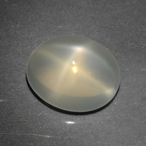 3.76 ct Cream Star Moonstone Gemstone, Star Moonstone Gem in Oval Cabochon Shape for Sale.