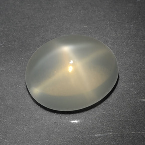 3.76 ct Cream Star Moonstone Stone, Natural Star Moonstone in Oval Cabochon Shape for Sale