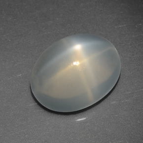 2.55 ct White Star Moonstone Stone, Natural Star Moonstone in Oval Cabochon Shape for Sale