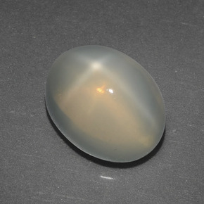 Star Moonstone Gemstone in 9 x 7 mm (calibrated) Size for Sale, Star Moonstone Stone in Cream Color