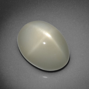 10.16 ct Cream Star Moonstone Gemstone, Star Moonstone Gem in Oval Cabochon Shape for Sale.