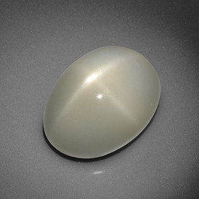 10.16 ct Cream Star Moonstone Stone, Natural Star Moonstone in Oval Cabochon Shape for Sale