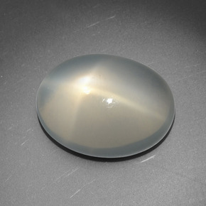 10.39 ct Cream Star Moonstone Stone, Natural Star Moonstone in Oval Cabochon Shape for Sale