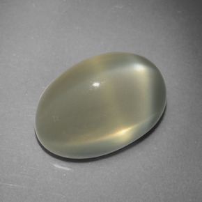Light Yellow Star Moonstone Gem - 9.7ct Oval Cabochon (ID: 416498)