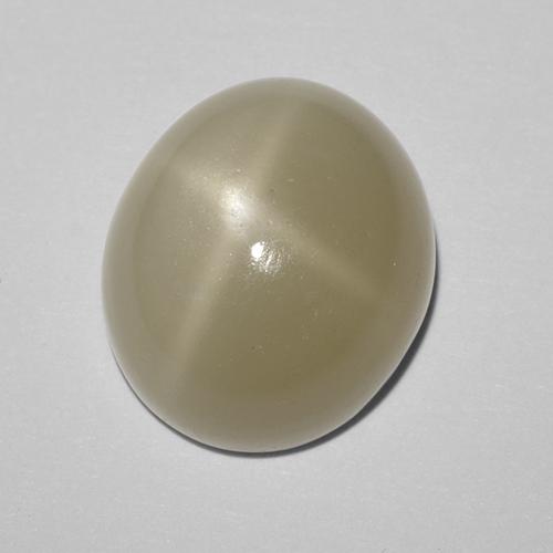 10.43 ct Yellow Star Moonstone Stone, Natural Star Moonstone in Oval Cabochon Shape for Sale