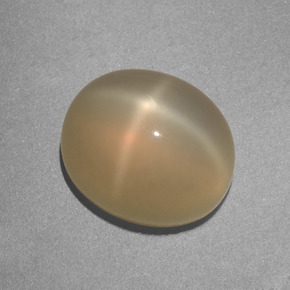 5.22 ct Orange Star Moonstone Stone, Natural Star Moonstone in Oval Cabochon Shape for Sale
