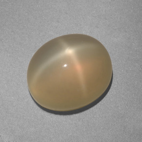 Star Moonstone Gemstone in 11.1 x 9.3 mm Size for Sale, Star Moonstone Stone in Medium-Light Orange Color