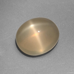 5.25 ct Cream Star Moonstone Stone, Natural Star Moonstone in Oval Cabochon Shape for Sale