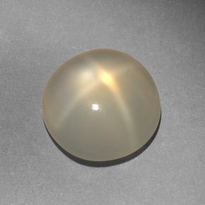 Light Yellow Star Moonstone Gem - 6.1ct Round Cabochon (ID: 416514)