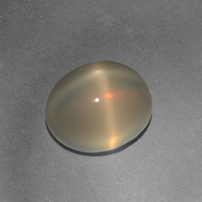 4.97 ct Cream Star Moonstone Gemstone, Star Moonstone Gem in Oval Cabochon Shape for Sale.