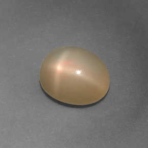 4.36 ct Orange Star Moonstone Stone, Natural Star Moonstone in Oval Cabochon Shape for Sale