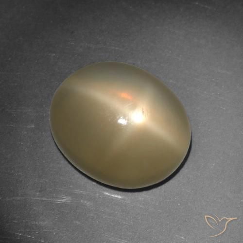 حجر القمر نجم بيضاوي 5.65 قيراطًا ، <cite dir="ltr" lang="en">12.3 x 10.2</cite> مم من الهند, Photo A