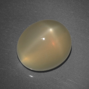 bräunlich-orange Sternmondstein Edelstein - 7.6ct Oval Cabochon (ID: 416650)