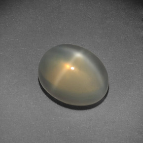 3.54 ct Cream Star Moonstone Stone, Natural Star Moonstone in Oval Cabochon Shape for Sale