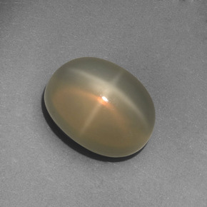 4.62 ct Cream Star Moonstone Gemstone, Star Moonstone Gem in Oval Cabochon Shape for Sale.
