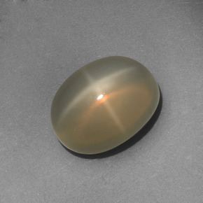 4.62 ct Cream Star Moonstone Stone, Natural Star Moonstone in Oval Cabochon Shape for Sale