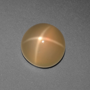 Star Moonstone Gemstone in 9 mm (calibrated) Size for Sale, Star Moonstone Stone in Cream Peach Color