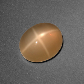Star Moonstone Gemstone in 10 x 8 mm (calibrated) Size for Sale, Star Moonstone Stone in Cream Peach Color