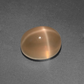 3.33 ct Cream Star Moonstone Gemstone, Star Moonstone Gem in Oval Cabochon Shape for Sale.