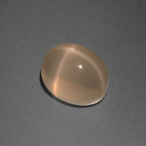 3.26 ct Cream Star Moonstone Stone, Natural Star Moonstone in Oval Cabochon Shape for Sale