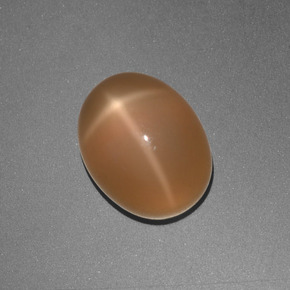 3.05 ct Orange Star Moonstone Stone, Natural Star Moonstone in Oval Cabochon Shape for Sale