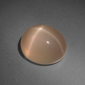 6.50 ct Orange Star Moonstone Stone, Natural Star Moonstone in Oval Cabochon Shape for Sale