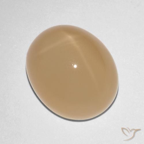 7.88 ct Orange Star Moonstone Stone, Natural Star Moonstone in Oval Cabochon Shape for Sale