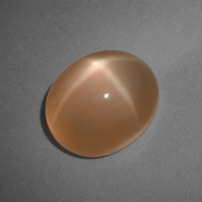 6.04 ct Orange Star Moonstone Stone, Natural Star Moonstone in Oval Cabochon Shape for Sale