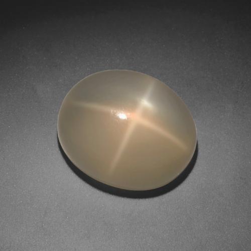 Medium-Light Orange Sternmondstein Edelstein - 6.3ct Oval Cabochon (ID: 416812)