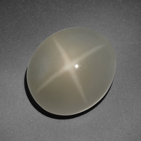 9.94 ct Cream Star Moonstone Stone, Natural Star Moonstone in Oval Cabochon Shape for Sale