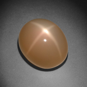 Star Moonstone Gemstone in 14 x 12 mm (calibrated) Size for Sale, Star Moonstone Stone in Cream Peach Color
