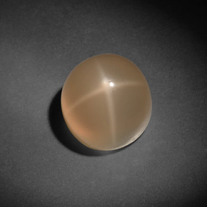 7.13 ct Cream Star Moonstone Stone, Natural Star Moonstone in Round Cabochon Shape for Sale