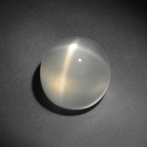 9.44 ct White Star Moonstone Stone, Natural Star Moonstone in Round Cabochon Shape for Sale